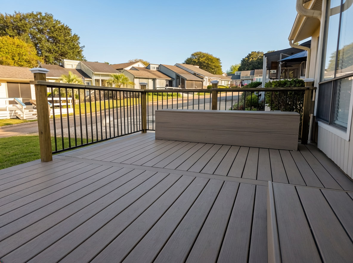 Stamped concrete patio in Montgomery, TX