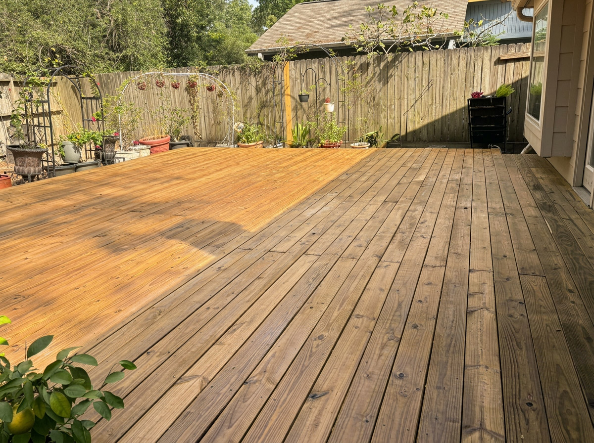 Composite multi-level deck in Spring, TX